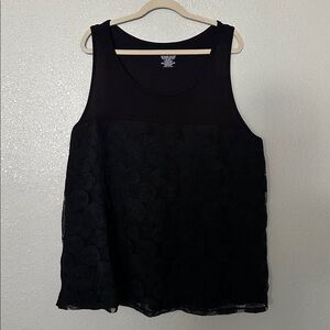 NWT Lane Bryant Embroidered Front Lightweight Tank Top Blouse Top